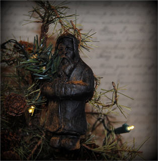 St. Nick With Greenery Ornament