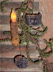 Log Cabin and Flicker Light Ornaments