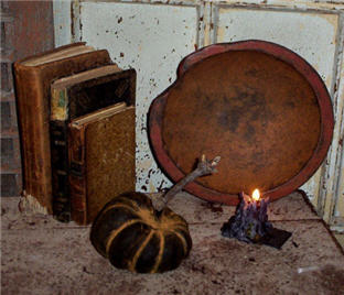 Large Lopsided Beeswax Pumpkin